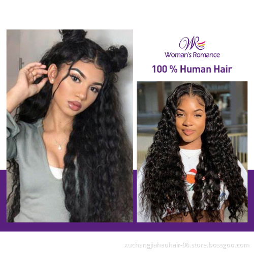 30 40inch Woman`s Romance 100% virgin hair closure loose deep free sample hair bundles 4x4 lace front closure weaves